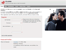 Tablet Screenshot of flirtsms.co.za
